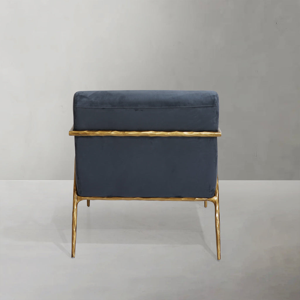 Thaddeus Retro Silver Iron Frame Track Armchair