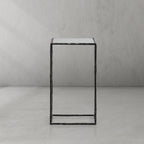 Thaddeus Tempered Glass C-Shaped Side Table