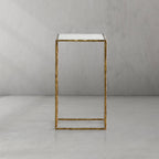 Thaddeus Tempered Glass C-Shaped Side Table