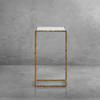 Thaddeus Tempered Glass C-Shaped Side Table