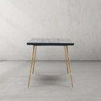 Thaddeus Vintage Style Metal Frame Dining Table
