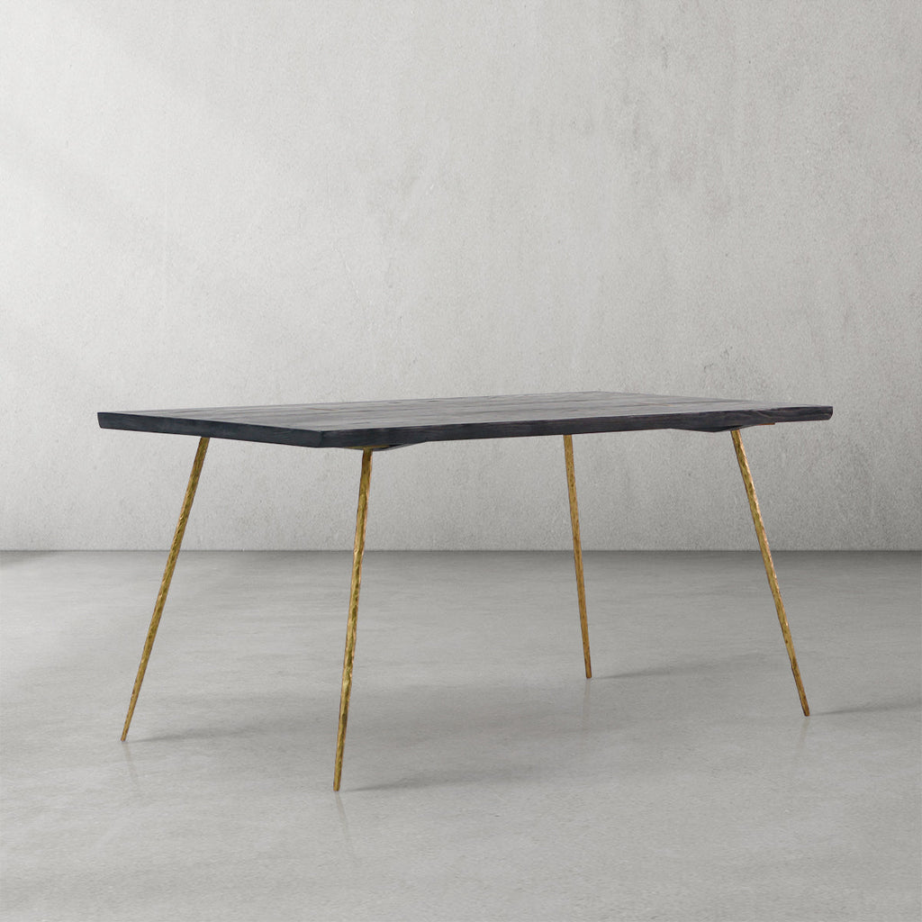 Thaddeus Vintage Style Metal Frame Dining Table