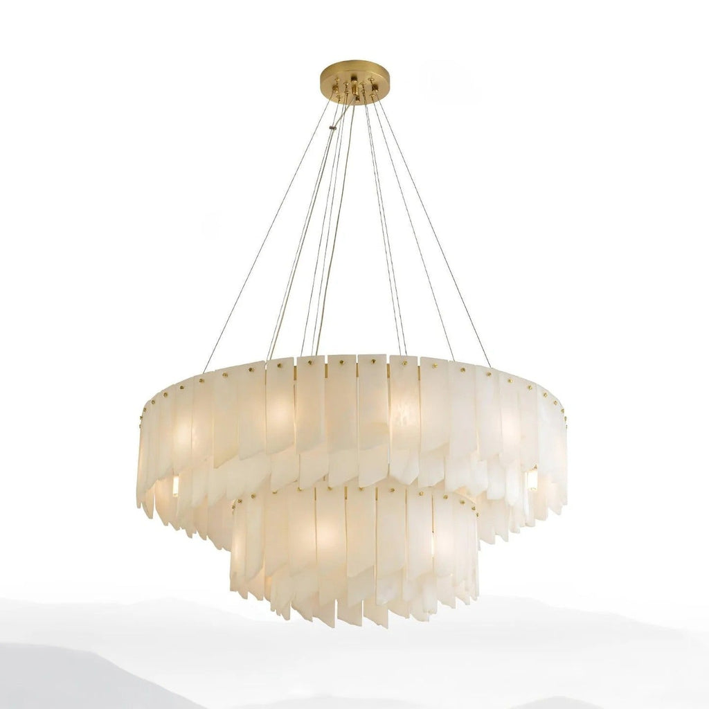 Cascade Alabaster Tiered Chandelier