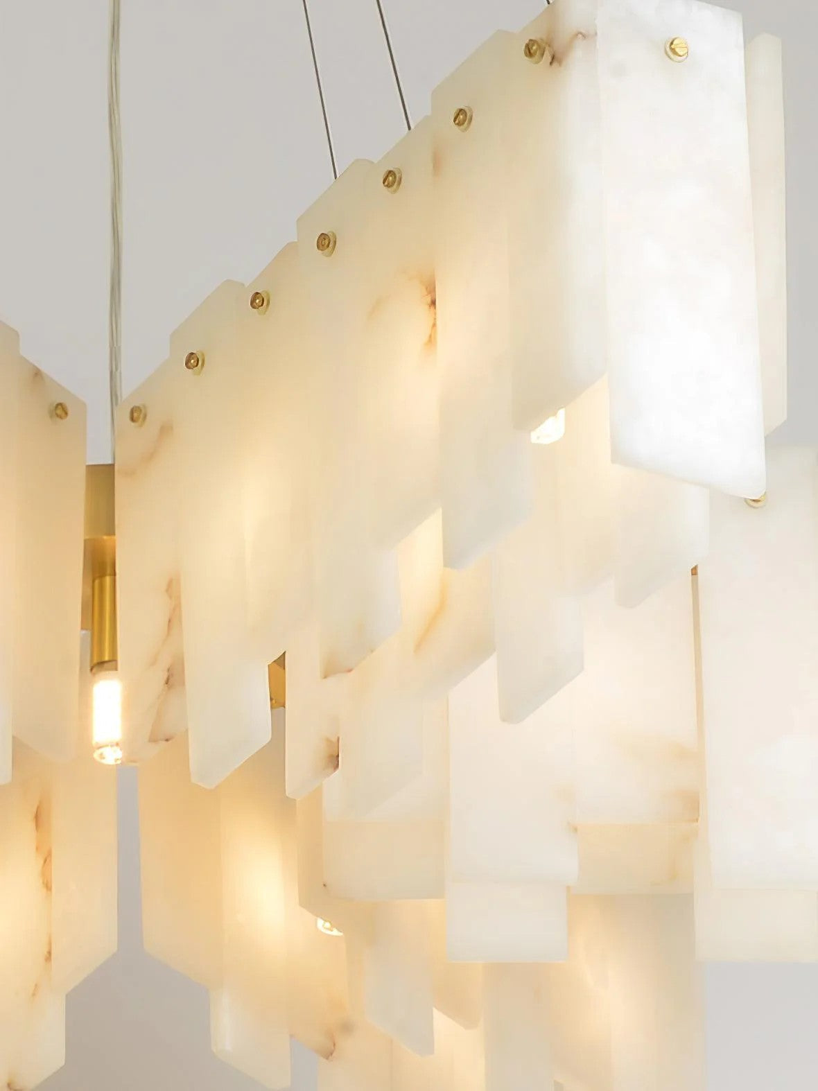 Cascade Alabaster Tiered Chandelier