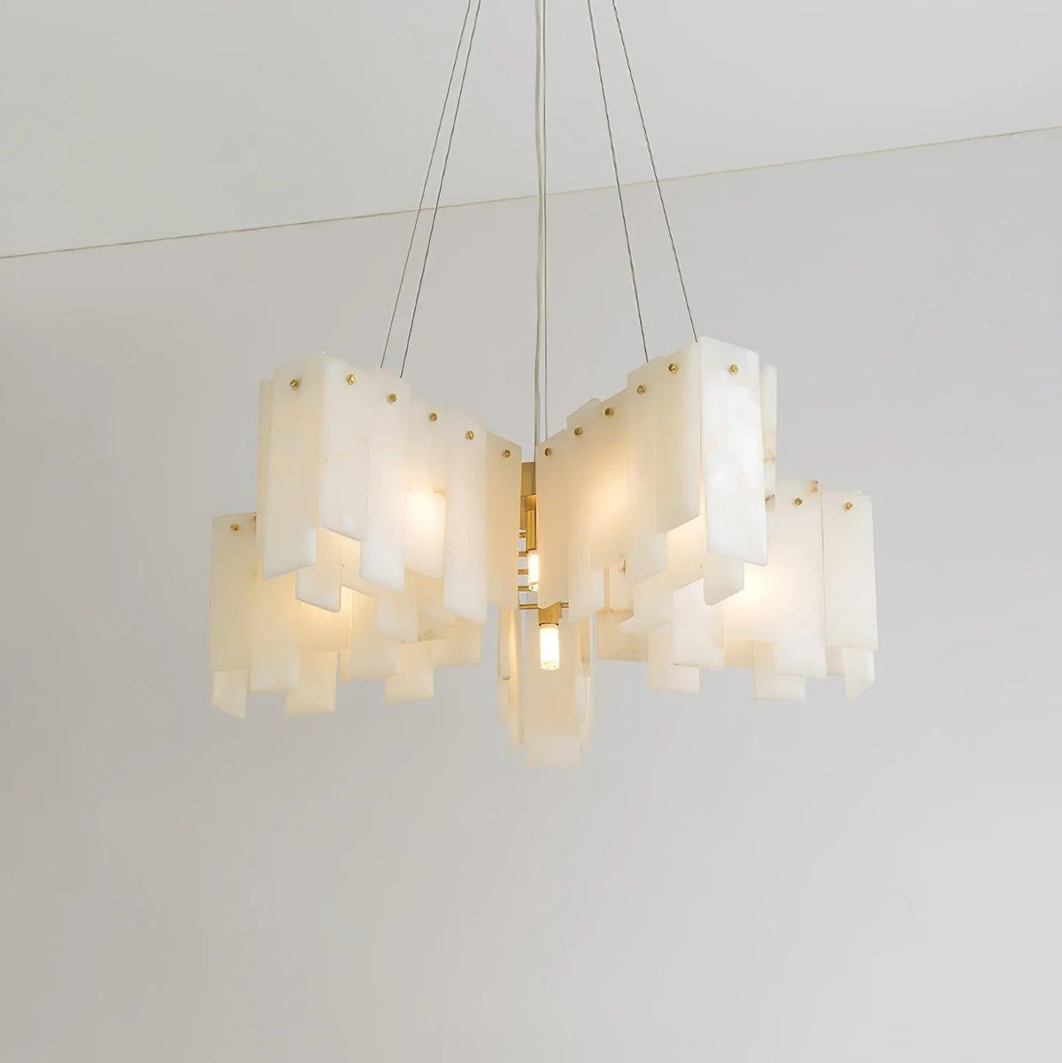 Cascade Alabaster Tiered Chandelier