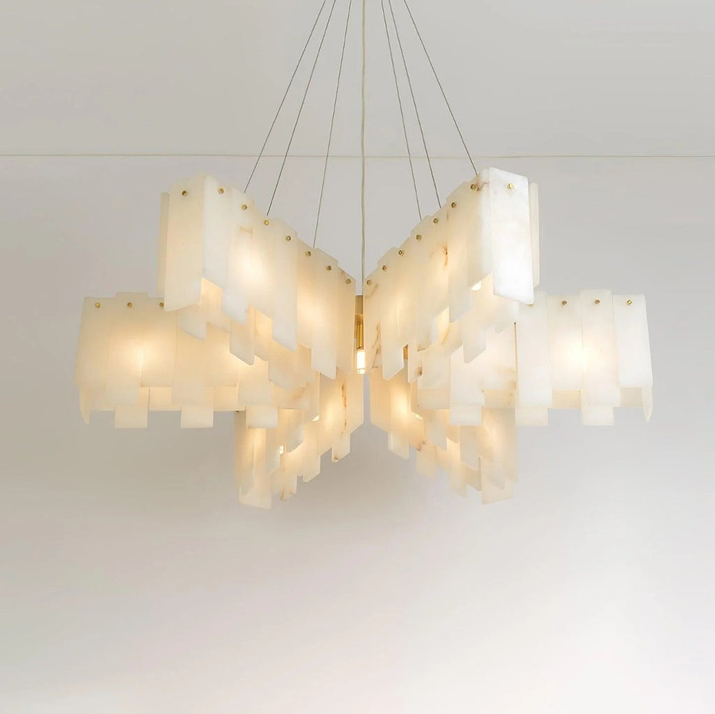 Cascade Alabaster Tiered Chandelier