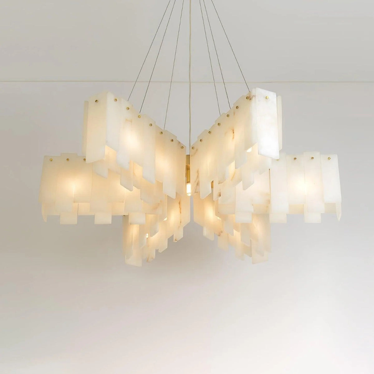 Cascade Alabaster Tiered Chandelier