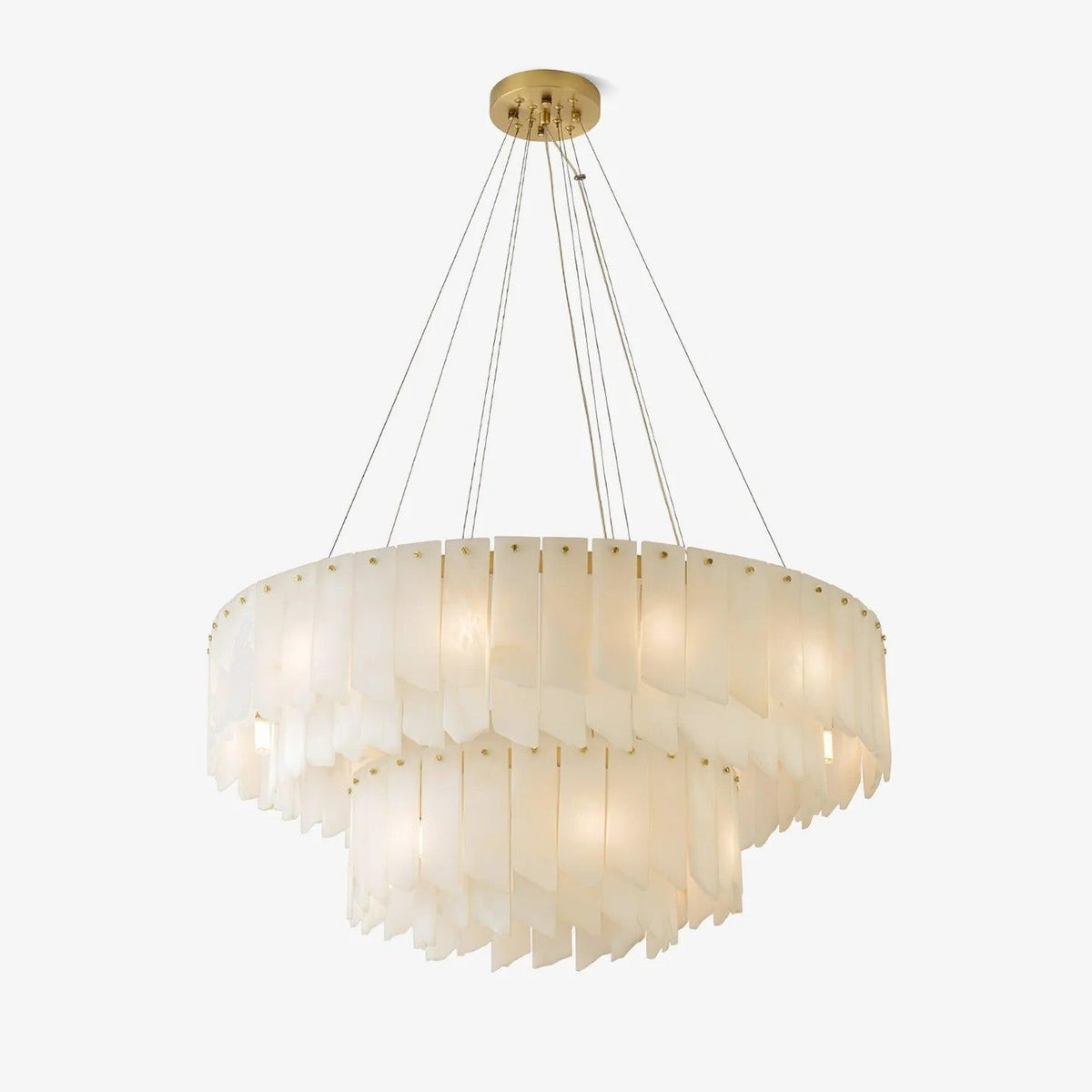 Cascade Alabaster Tiered Chandelier