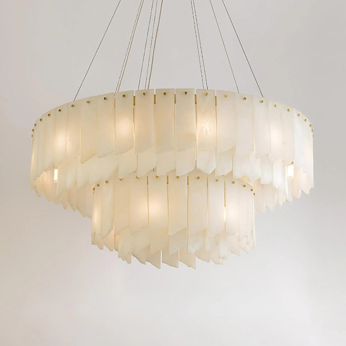 Cascade Alabaster Tiered Chandelier