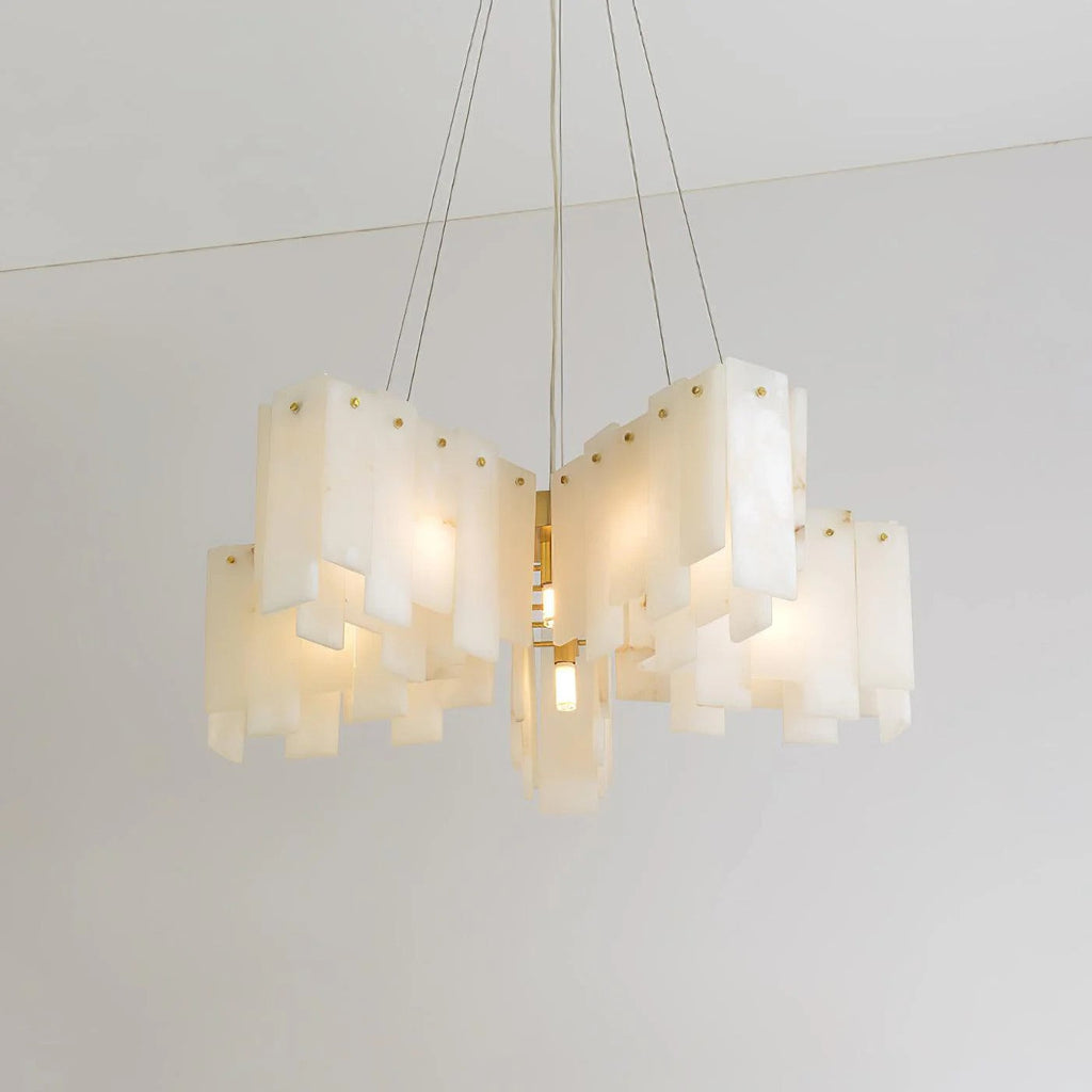 Cascade Alabaster Tiered Chandelier