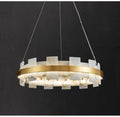Alabaster Glo Modern Round Chandelier