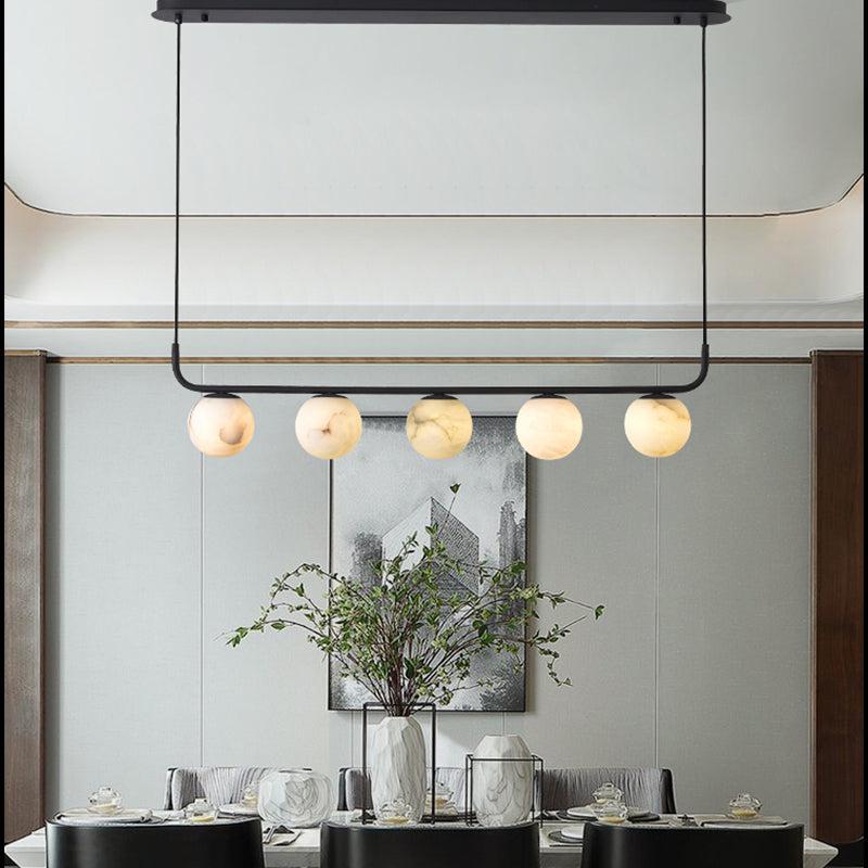 Alabaster Island Pendant 5 Lights