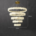 Alabaster Athena Spiral Chandelier For Staircase