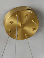 Alabaster Brass & White LED Chandelier – Luxury 39‑Inch Diameter