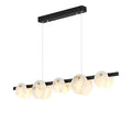 Alabaster Brass & White Snowflake Dining Chandelier