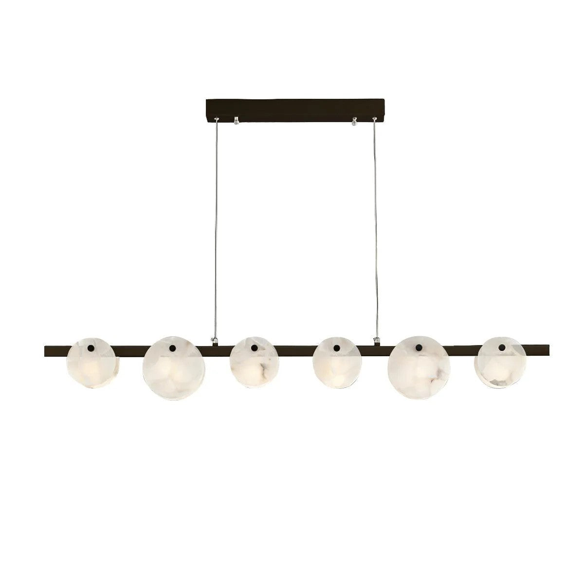 Alabaster Brass & White Snowflake Dining Chandelier