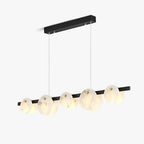 Alabaster Brass & White Snowflake Dining Chandelier