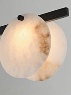 Alabaster Brass & White Snowflake Dining Chandelier