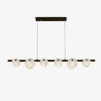 Alabaster Brass & White Snowflake Dining Chandelier