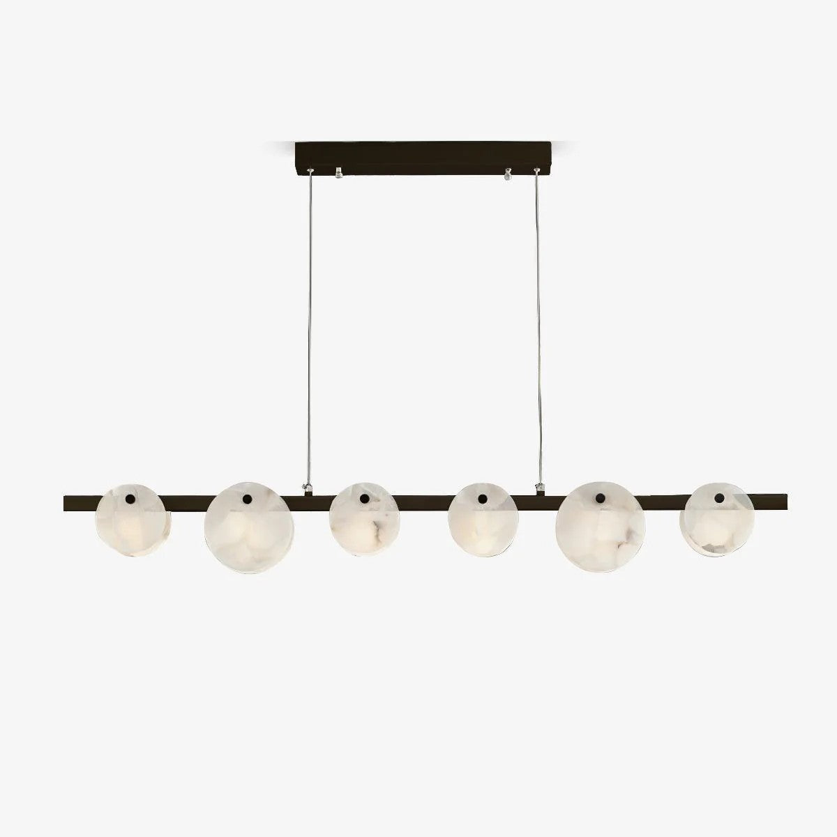 Alabaster Brass & White Snowflake Dining Chandelier
