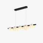 Alabaster Brass & White Snowflake Dining Chandelier