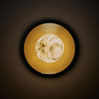 Alabaster Brass Wall Sconce