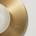 Alabaster Brass Wall Sconce