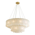 Cascade Alabaster Tiered Chandelier
