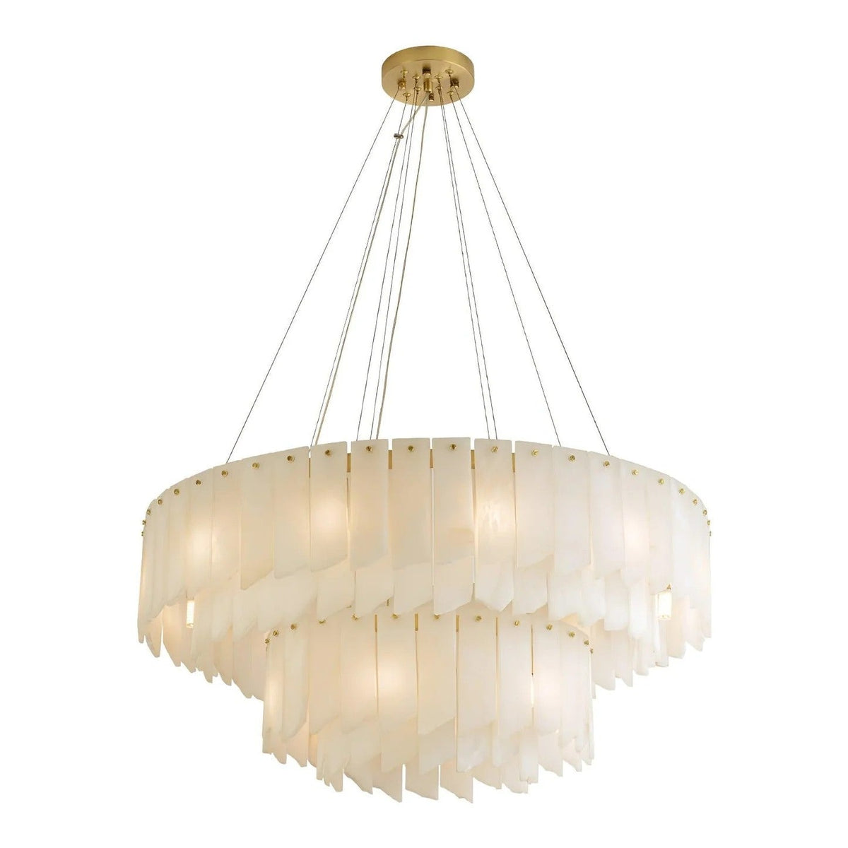 Cascade Alabaster Tiered Chandelier