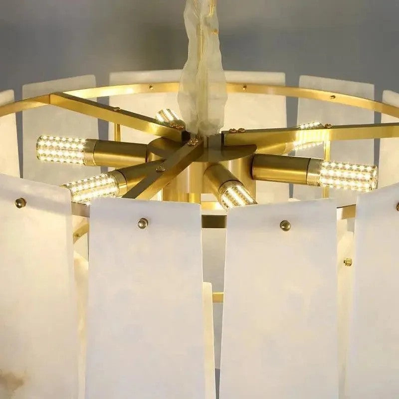 Alabaster Cerrial Petal Chandelier