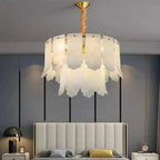 Alabaster Cerrial Petal Chandelier