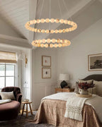 Alabaster Cirque 2 Rings Chandelier