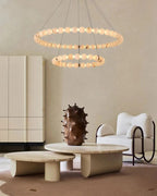 Alabaster Cirque 2 Rings Chandelier