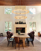 Alabaster Cirque 2 Rings Chandelier