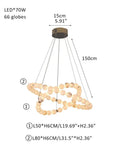 Alabaster Cirque 2 Rings Chandelier
