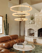 Alabaster Cirque 3 Rings Chandelier