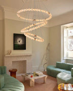 Alabaster Cirque 3 Rings Chandelier