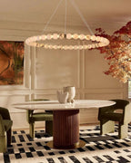Alabaster Cirque Ring Chandelier