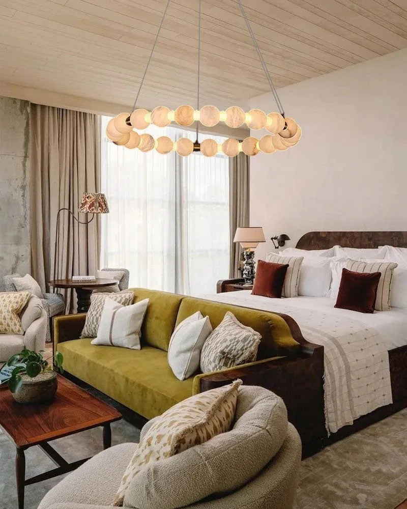 Alabaster Cirque Ring Chandelier