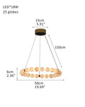 Alabaster Cirque Ring Chandelier