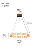 Alabaster Cirque Ring Chandelier