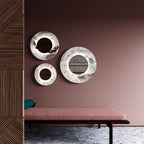Dissic Mirror Alabaster Wall Sconce