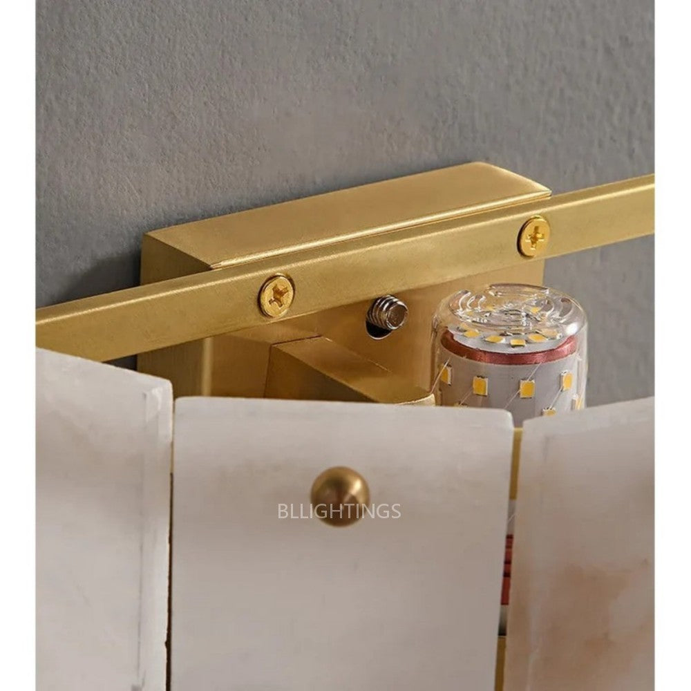 Alabaster Double Layered Wall Lamp