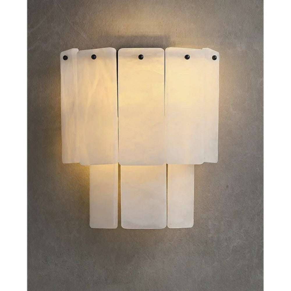 Alabaster Double Layered Wall Lamp