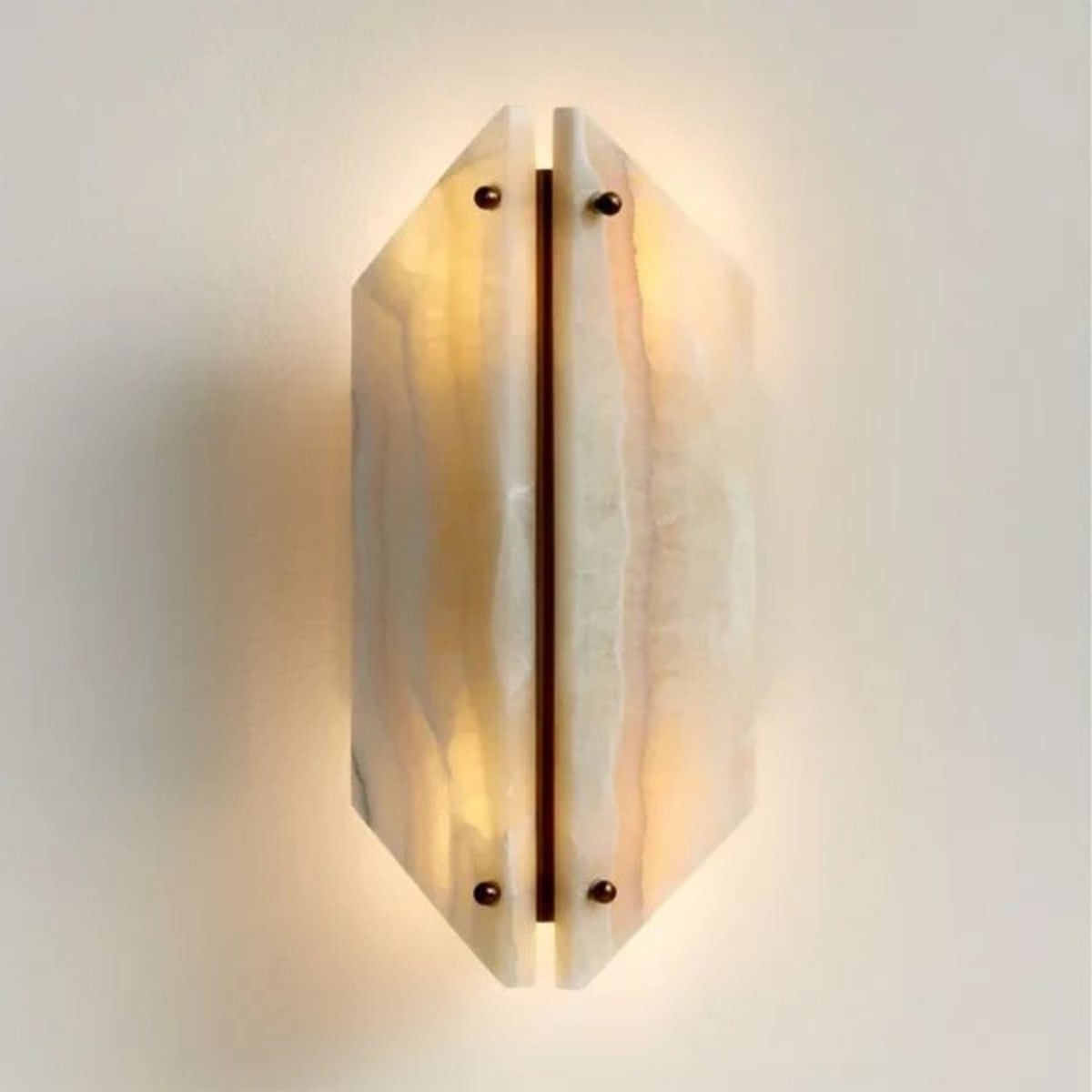 Alabaster Geometric Wall Light Onyx