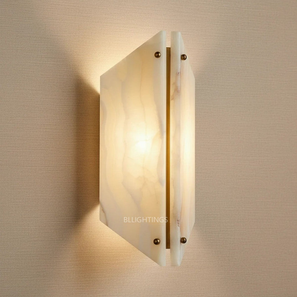 Alabaster Geometric Wall Light Onyx