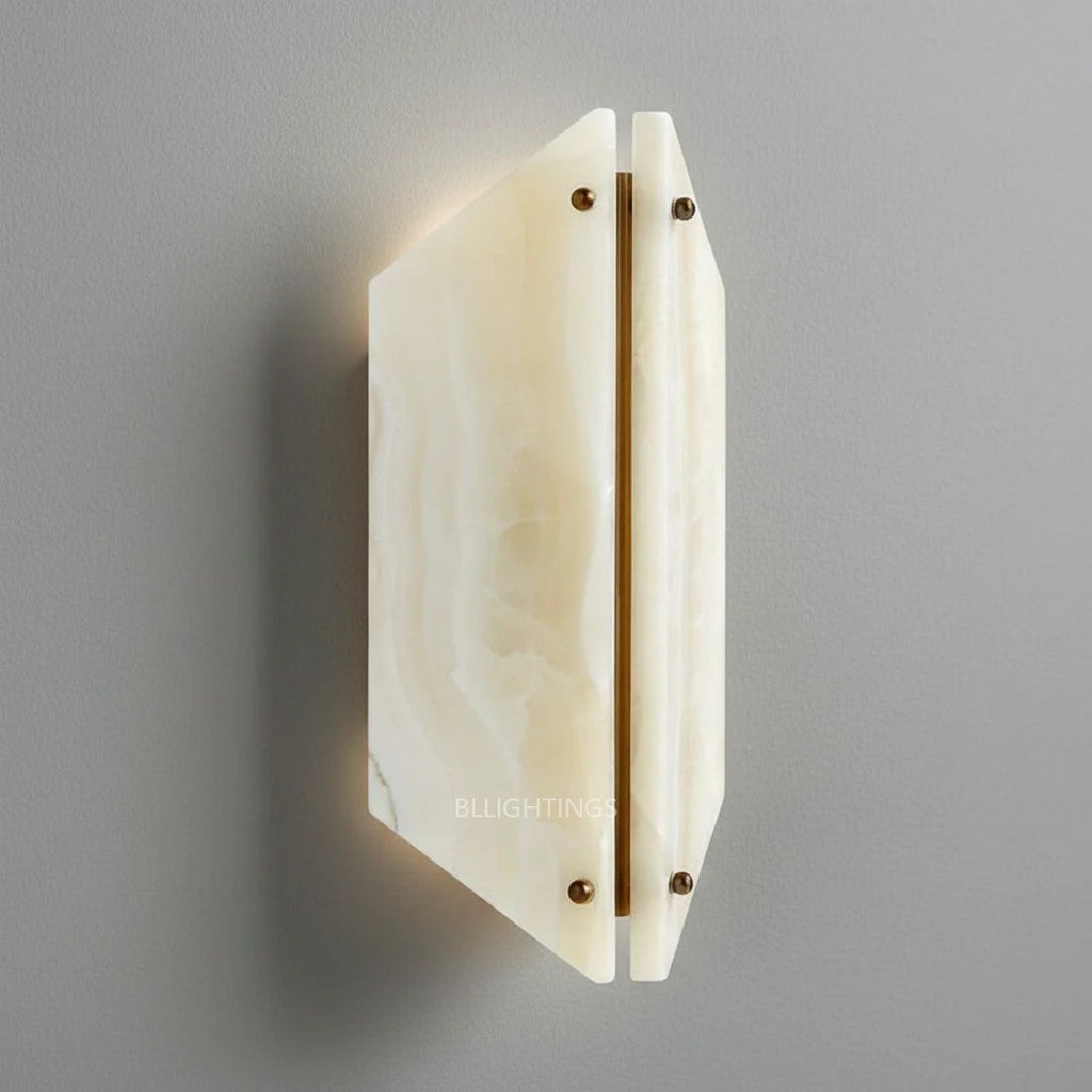 Alabaster Geometric Wall Light Onyx