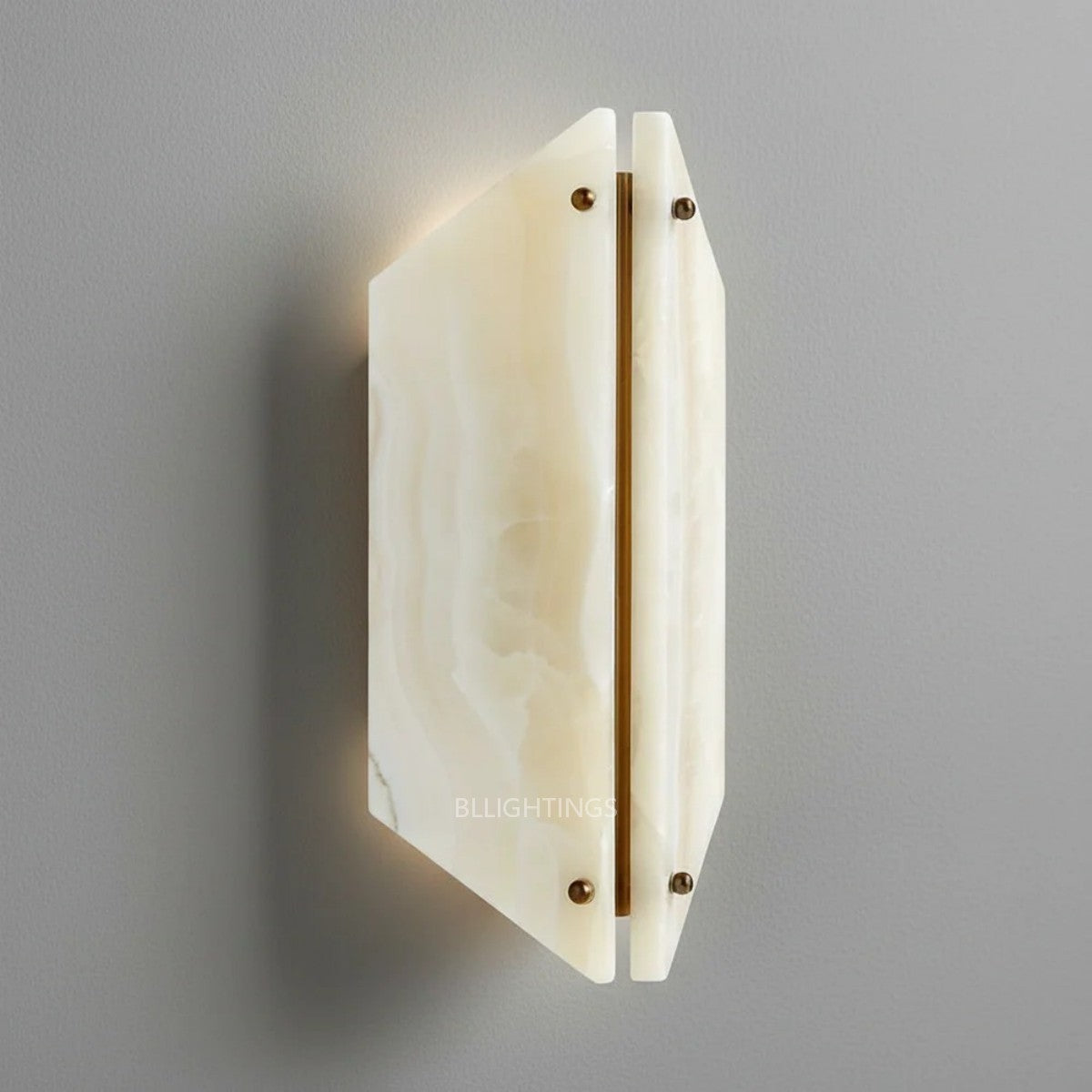 Alabaster Geometric Wall Light Onyx