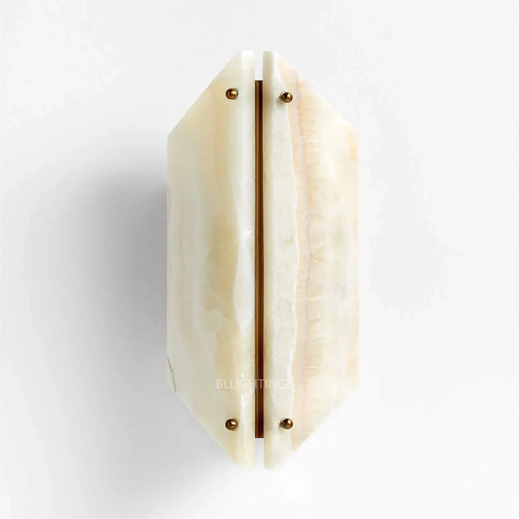Alabaster Geometric Wall Light Onyx