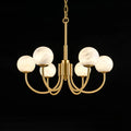 Alabaster 6‑10 Heads Globe Chandelier